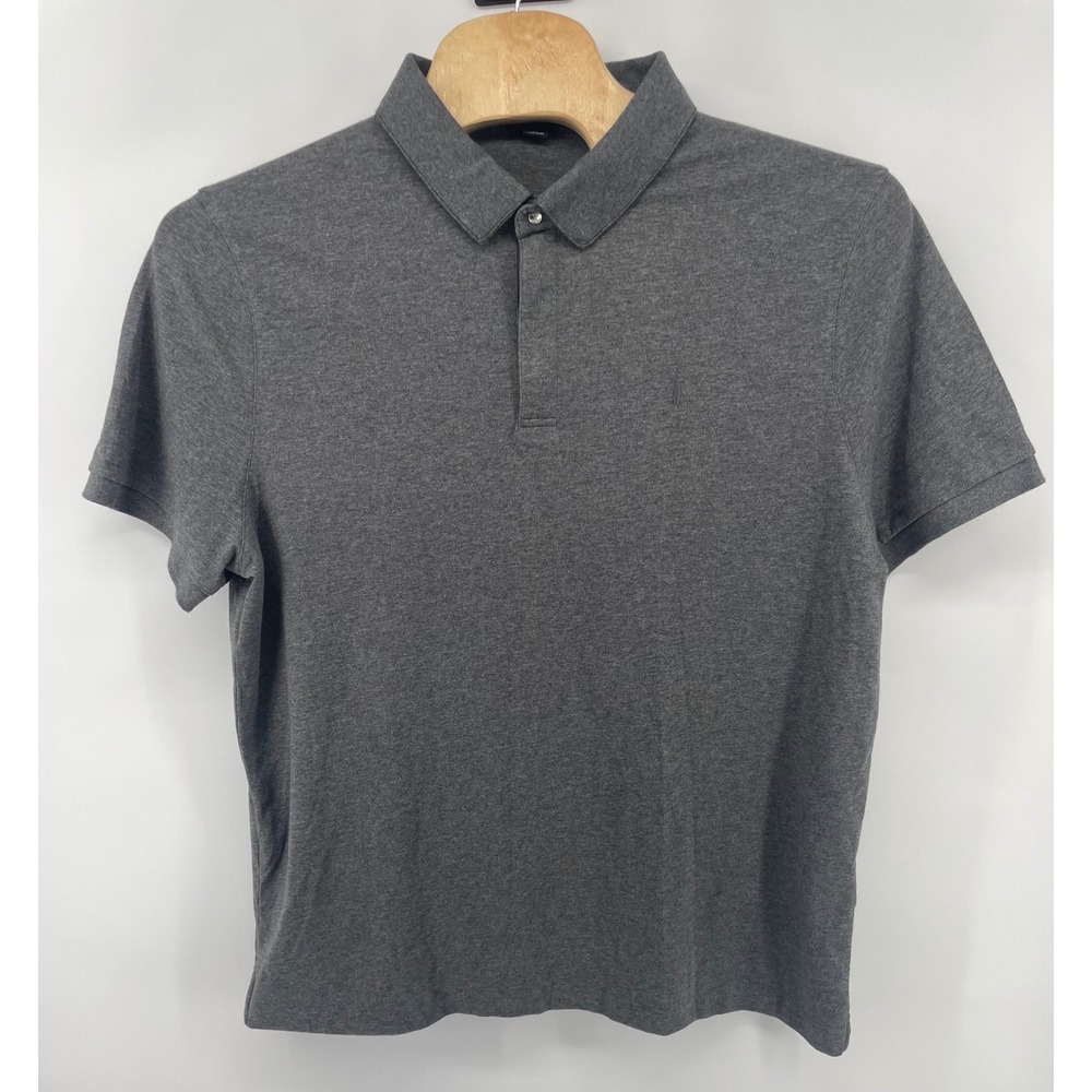 Baobab Polo Shirt Men 3XL Grey Pima Cotton Stretch Short Sleeve Zipper Snap Golf - Picture 2 of 9